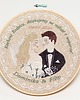 Ślub - inne Haft ślubny w tamborku 20 cm,pamiątka ślubna, podziękowania ślubne 43 1