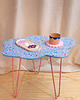 stoliki kawowe Stolik kawowy chmurka, jasnoniebieski, kolorowe lastryko, do salonu 6