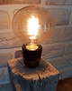 lampy stołowe Lampa LOFT drewno z recyklingu 2