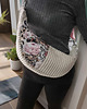 saszetka nerka Nerko torebka damska sztruks i kwiaty Moon Bag MB01-02 1
