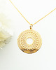 złote naszyjniki Naszyjnik z ażurowym kołem, duża rozeta 1