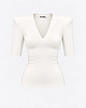t-shirt damskie T-shirt CLOSE V-Neck Ecru 1