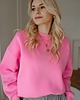 bluza bez kaptura damska Bluza Basic oversize różowa 6