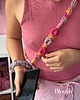 breloki Makramowa smycz do telefonu w kwiatki 3