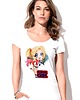 t-shirt damskie Koszulka damska biała Super girl 1