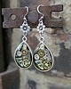 kolczyki z żywicy Kolczyki steampunk w zieleni #2 1