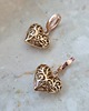 kolczyki pozłacane Kolczyki ORNAMENT HEARTS- różowe złoto 1