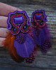kolczyki soutache Kolczyki soutache z piórkami 5