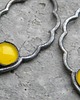 kolczyki wire wrapping Świetlisty żółty - kolczyki 2