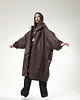 płaszcze damskie Ocieplany Płaszcz longline hoodie oversize praline 3