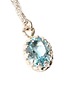 srebrne naszyjniki Srebrny naszyjnik z topazem niebieskim w stylu Vintage 1