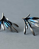 kolczyki wire wrapping Kolczyki wkrętki niebieskie skrzydła 4
