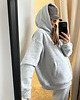 bluza z kapturem damska Bluza Restful grey z kapturem na zamek 1