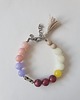 bransoletki z kamieni naturalnych Bransoletka BOHO ART jadeit, jaspis, bordo, fiolet, róż, seledyn 1
