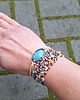 bransoletki wire wrapping Amazonit na lato  - bransoletka sznurkowa 5