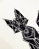 grafiki i ilustracje Czarny lis origami, plakat A4 2