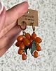 kolczyki z masy plastycznej Kolczyki z rokitnikiem handmade polimerowa glina 2