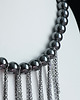 korale Regulowany naszyjnik z hematytu z łańcuszkami 2