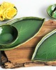 patery i talerze Zestaw ceramiczny do sushi  talerz liść  miseczka dla dwojga 1