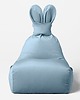 pufa dla dziecka Pufa siedzisko Funny Bunny VELVET- Niebieska 2