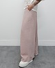 spodnie materiałowe damskie Tkaninowe spodnie boucle z zakładkami - Powder pink 4