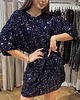 sukienki midi damskie Cekinowa sukienka OVERSIZE 2
