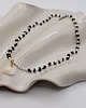 bransoletki z kamieni naturalnych Surowy Choker z Muszlą Obsydianem i Perłami 1