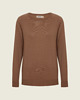 swetry damskie  JENOT - cienki sweter damski - 100% wełny merino / karmelowy 4
