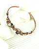 bransoletki wire wrapping Miedziana bransoleta z granatem i różowym kwarcem 4