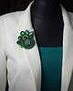 broszki Isobelle -zielona broszka soutache 3