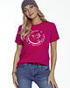 t-shirt damskie T-SHIRT RÓŻOWY BASIC z nadrukiem Koliber magenta 2