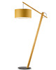 lampy podłogowe Lampa stojąca do salonu drewniana na jednej nodze TORINO 8