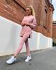 legginsy Prążkowane legginsy basic - róż 3