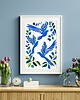 plakaty PLAKAT ptaki , abstrakcja, matisse, niebieski 5