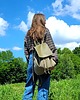 plecaki "Nakama" Plecak zielony / aksamit z ekoskórą 3