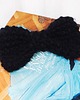 przypinki Wełniana kokarda spinka ręcznie robiona na drutach rękodzieło handmade 1
