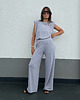 spodnie materiałowe damskie Spodnie Gentle super soft light grey 3