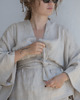 bluzki kimonowe damskie Lniane kimono nr 1 100% LEN 1