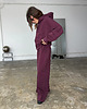 bluza z kapturem damska Bluza Wow light mauve wine kapturem (pętelka) 2