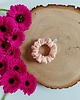 gumki do włosów Satynowa gumka satynowa scrunchie owijka frotka brzoskwiniowa MINI 4