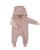 kombinezony dla dziewczynki Kombinezon Miś - brudny róż 4