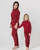 bluzy dla dziewczynki Dziecięca krótka bluzka - czerwony melanż 2