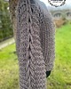 kardigany damskie Sweter oversize 100% wełna handmade 8
