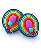 kolczyki soutache Tęczowe wiosenne kolczyki 1