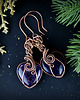 kolczyki wire wrapping Kolczyki wire wrapping z ametystem 8