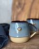 kubki Kubek Beczułka ręcznie robiony 320 ml  - Niebieski jeansowy z sercem 4