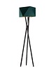 lampy podłogowe Drewniana lampa stojąca na 3 nogach do salonu z abażurem TULUZA GOLD 5