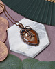 wisiory Miedziany wisiorek wire wrapping z karneolem #422 3