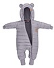 kombinezony dla niemowlaka Kombinezon zimowy dla dziecka MROZEK z uszami misia szary 1