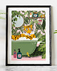 plakaty Plakat Tygrys w zielonej wannie 2 4